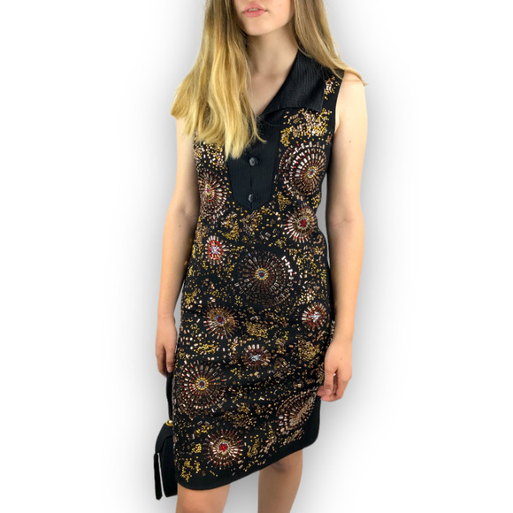 New with tags LIBERTINE BILL BLASS one of a kind couture beaded pencil dress - Picture 17 of 17